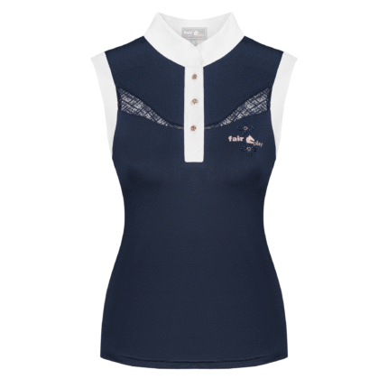 Fair Play Cecile Sleeveless Competition Shirt Rosegold, Navy