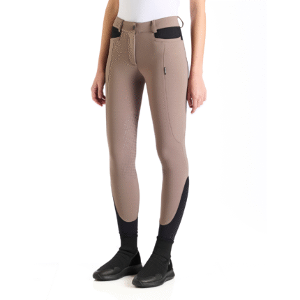 EGO7 Jumping Ribbed Normal Waist Knee Grip Breeches, Turtledove